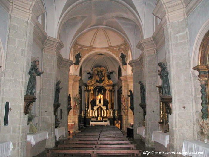 INTERIOR DEL TEMPLO ACTUAL, CON SU CABECERA A PONIENTE